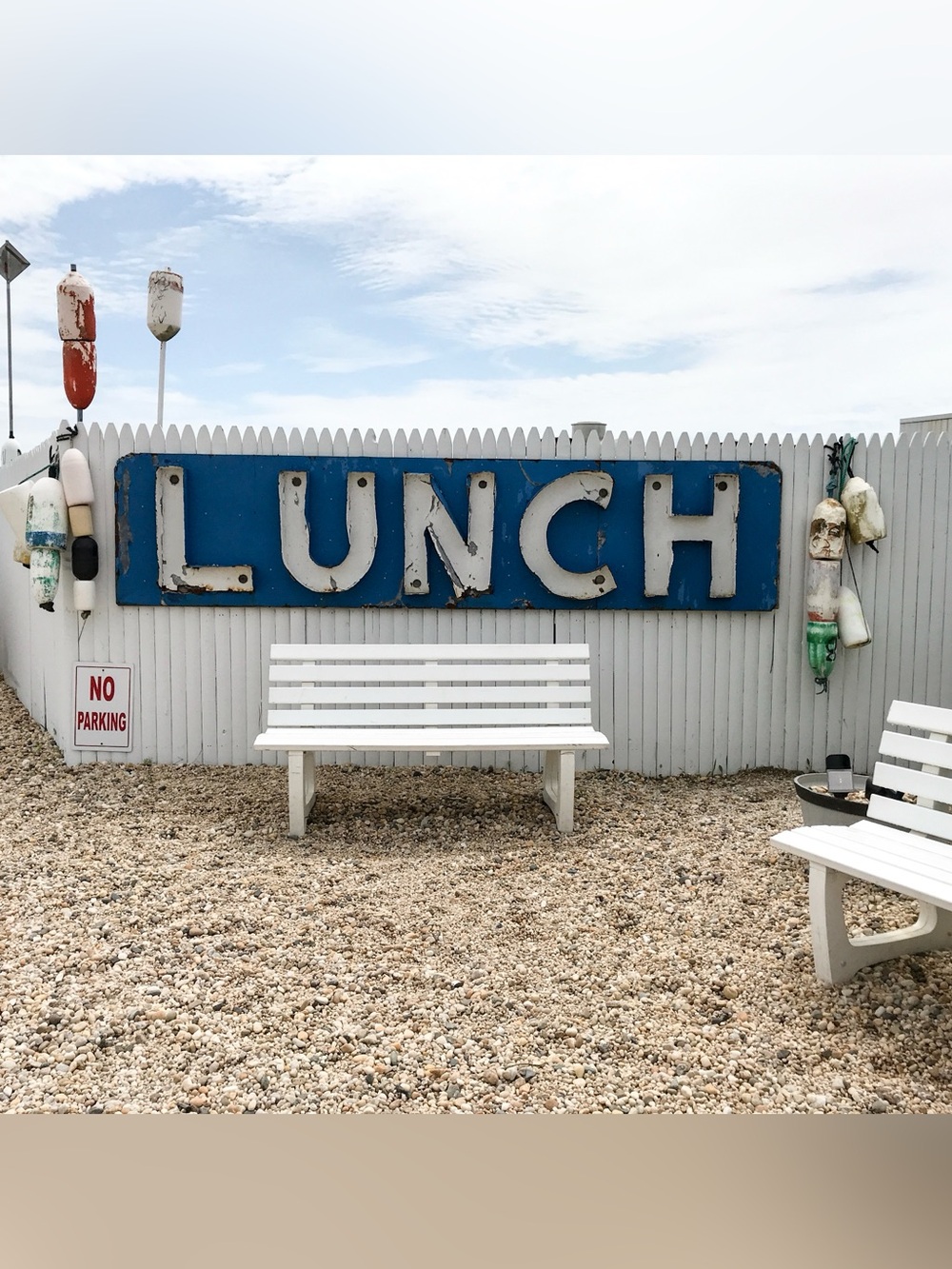 White Outdoor Slatted Bench - Classic Coastal Seating